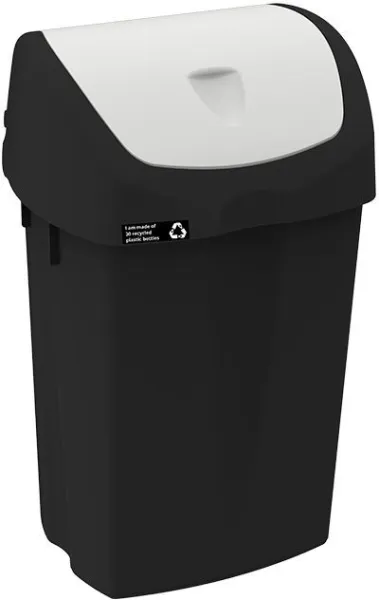 NRW Jäteastia, jossa on valkoinen kääntyvä kansi, kestävä, 25 L